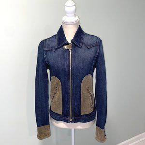 Vintage United Colors of Benetton Italy Denim Suede Jacket